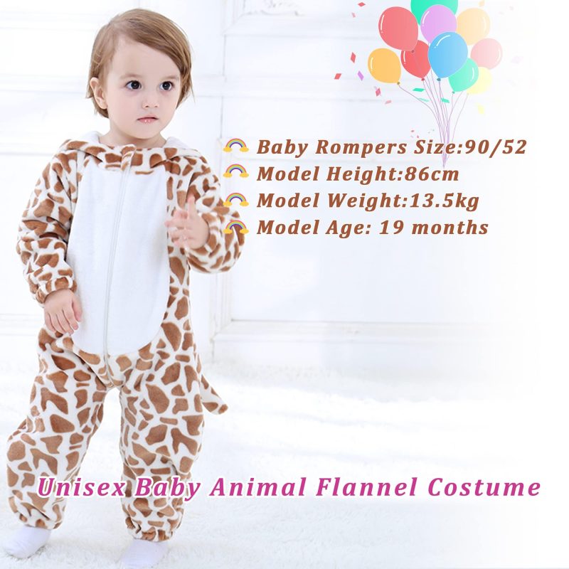 Infant Toddler Kid Halloween Giraffe Cosplay Costume Baby Animal Outfit Snowsuit(3-6 Months,Giraffe) - Image 2